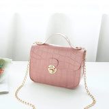 Crocodile Pattern Small Chain Handbag