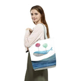 Whale Sea Series Shopper Bag Large Capacity Totes Beach Bag