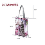 Miyahouse Candy Flower Print Shoulder Bags Female Leisure Tower Beach Bags