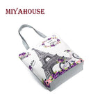 Miyahouse Candy Flower Print Shoulder Bags Female Leisure Tower Beach Bags