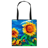 Art Painting Tote Women Handbags Canvas Shoulder Bag Girls Shopping Bags