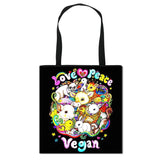 Canvas Handbag Women Shopping Bag Vegan Shoulder Bag