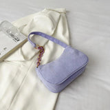 Velvet Armpit Bag with Chain Women's Handbags