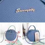 Pu Leather Women Crossbody Circular Bag Messenger Shoulder Bag