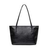Women's Solid Pu Leather Shoulder Bag High Capacity Handbag