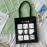 Y2K Tokyo Avenger Print Canvas Bag Goth Punk Women Shoulder Bag