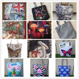 Striped Flamingo Print Shoulder Bag Floral Animal Pattern Handbag