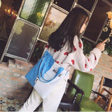 Large Capacity Canvas Women's Shoulder Bag Casual All-match Crossbody Bags