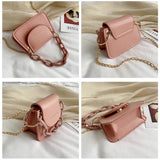 Crossbody Bag PU Leather Women's Handbag Purse Chain Shoulder Messenger Bag