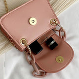 Crossbody Bag PU Leather Women's Handbag Purse Chain Shoulder Messenger Bag