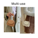 Crossbody Bag PU Leather Women's Handbag Purse Chain Shoulder Messenger Bag