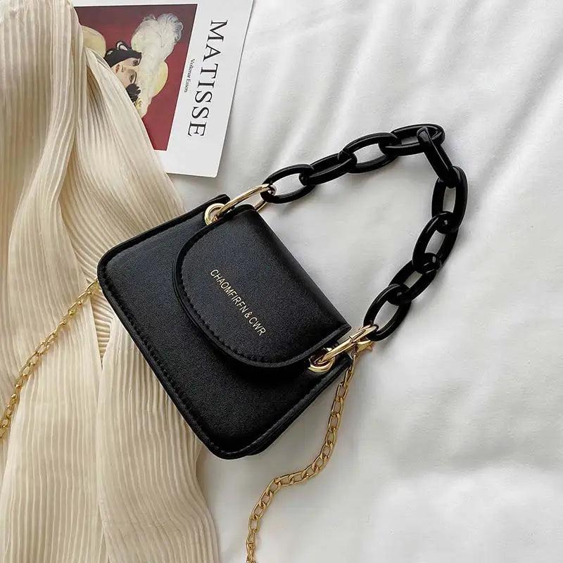 Crossbody Bag PU Leather Women's Handbag Purse Chain Shoulder Messenger Bag