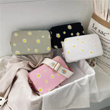 Women's Daisy Pattern Shoulder Bag Handbag Small Square Bag Tote