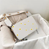 Women's Daisy Pattern Shoulder Bag Handbag Small Square Bag Tote
