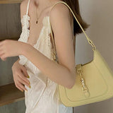 Women Shoulder Bag Soft PU Leather Solid Handbags Casual Zipper