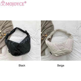 Autumn Winter Crossbody Bags Dumplings Cotton Padded Messenger Bag Solid Handbag