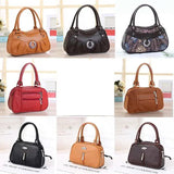 Vintage Flower Panelled Messenger Bag PU Leather