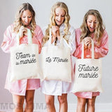 Team Bride Bachelorette Party Canvas Shoulder Bag