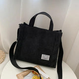 Casual Corduroy Tote Shoulder Bag for Women
