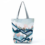 Mountain Forest Eco Tote Bag Women Ladies Beach Shoulder Bag