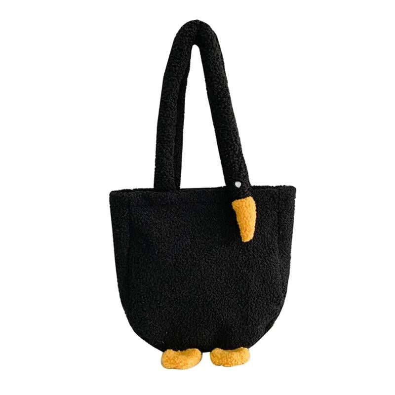 Funny Goose Plush Handbag Large Capacity Tote Shoulder Bag Women