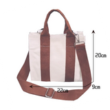Large Capacity Solid Canvas Shopper Bag for Women