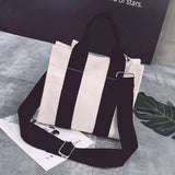 Large Capacity Solid Canvas Shopper Bag for Women
