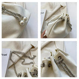 Canvas Shoulder Bag Women Crossbody Messenger Handbags Small Casual Bucket S