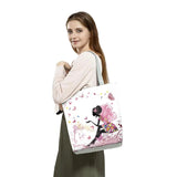 Pattern Shoulder Bag Wishing Girl Print Eco Reusable Shopping Bags Women Large T