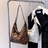 Winter Large Capacity Casual Tote Bags Cotton Women's Shoulder Bag Soft Handbags