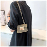 Women's Small Flap Shoulder Bag PU Leather Crossbody Handbag