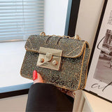 Women's Small Flap Shoulder Bag PU Leather Crossbody Handbag