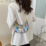 Spring Women Shoulder Bag Geometric Pu Leather Crossbody Bags