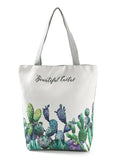 Cactus Letter Printed Large Shoulders Bag