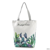 Cactus Letter Printed Large Shoulders Bag