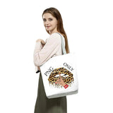 Funny Lips Graphic Tote Bag Reusable Women Shoulder Work Bags
