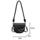 Women's Stone Handbag, Pony Saddle Bag, Winter Bonded Bag