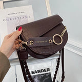 Women's Stone Handbag, Pony Saddle Bag, Winter Bonded Bag