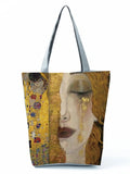 Oil Painting Printed Tote Bags Large Women's Handbag