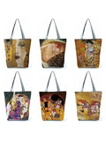 Oil Painting Printed Tote Bags Large Women's Handbag