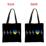 Ukraine Flag Sunflower Print Causal Tote Bags Women Handbag Ukrainian