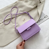 Retro Mini Crossbody Bag Lightweight Leather Messenger Flap Shoulder Purse
