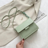 Retro Mini Crossbody Bag Lightweight Leather Messenger Flap Shoulder Purse