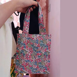Retro Floral Women Handbags Casual Flower Eco Reusable Shopping Bags