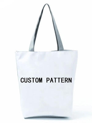 Cartoon Pug Print Tote Bag for Women