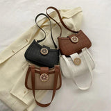 Retro Contrast Handbag Underarm Bag for Women