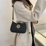 Retro Contrast Handbag Underarm Bag for Women
