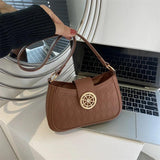Retro Contrast Handbag Underarm Bag for Women