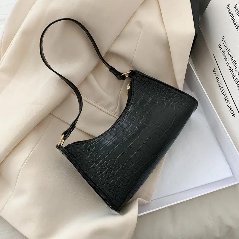 Women Solid PU Leather Handbags Lady Shopping Shoulder Bags
