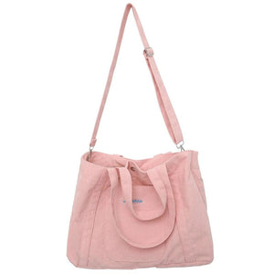 Corduroy Women Handbags Casual Large Capacity Ladies Crossbody Bag